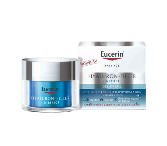 Hyaluron-filler + 3x effect gel-crème soin de nuit booster d'hydratation Eucerin - pot de 50 ml - image 1