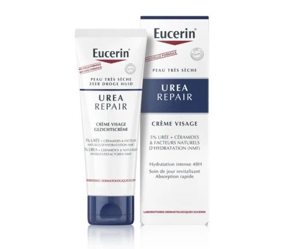 Urea Repair crème visage 5% urée peaux très sèches Eucerin - tube de 50ml - image 1