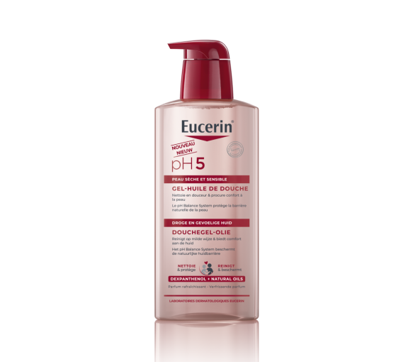 Gel-huile de douche pH5 Eucerin - flacon-pompe de 400ml - image 1