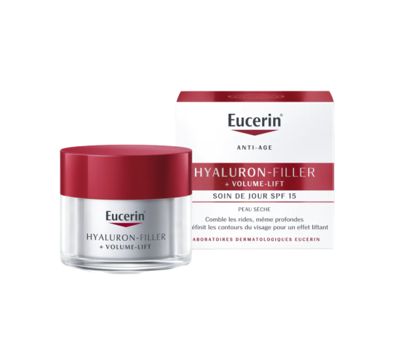 Hyaluron-Filler + volume-lift Soin de jour peau sèche SPF 15 Eucerin - Pot de 50 ml - image 1