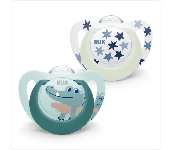 Sucette Starlight day & night 6-18mois NUK - lot de 2 sucettes