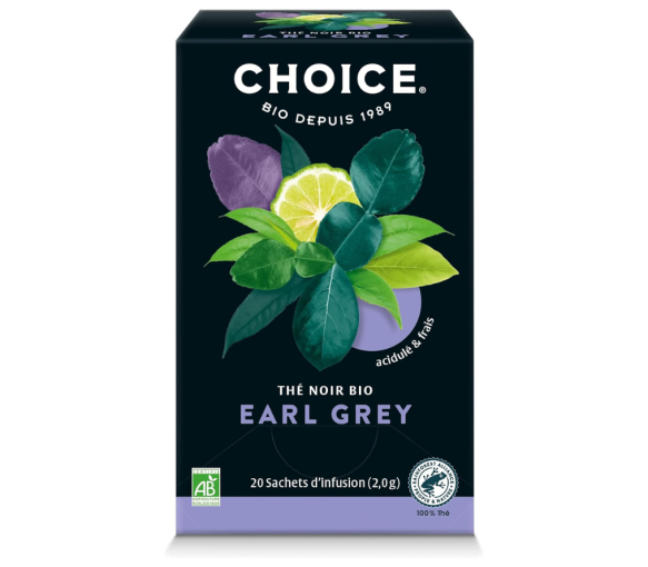 Infusion aux plantes bio earl grey Choice - boite de 17 sachets - image 1