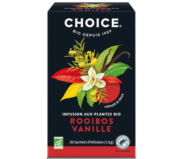 Infusion aux plantes bio rooibos vanille Choice - boite de 17 sachets - image 1