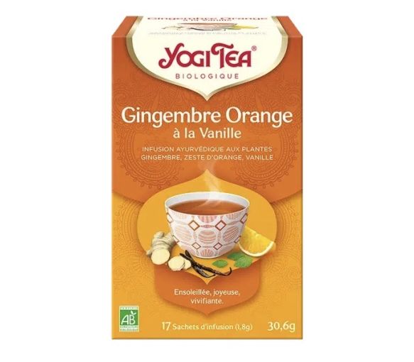 Yogi Tea Gingembre orange vanille BIO - boite de 17 sachets