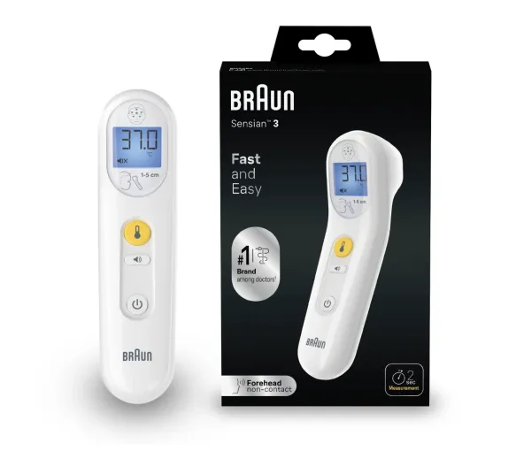 Sensian 3 thermomètre frontal sans contact Braun - un thermomètre