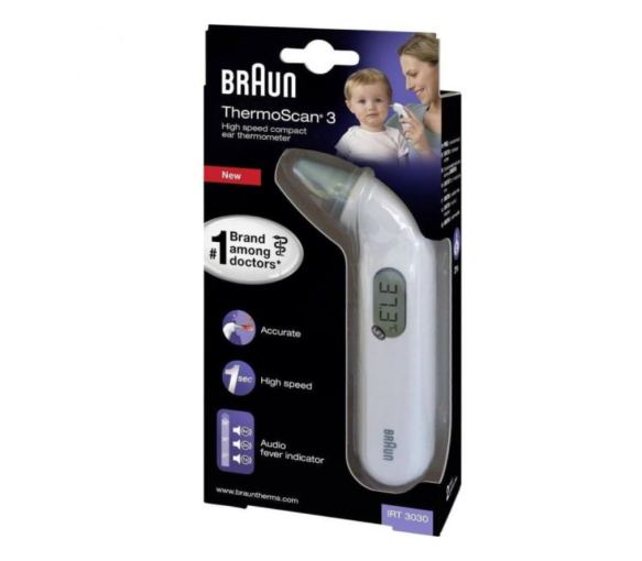 Thermoscan 3 thermomètre auriculaire compact IRT 3030 Braun - 1 thermomètre