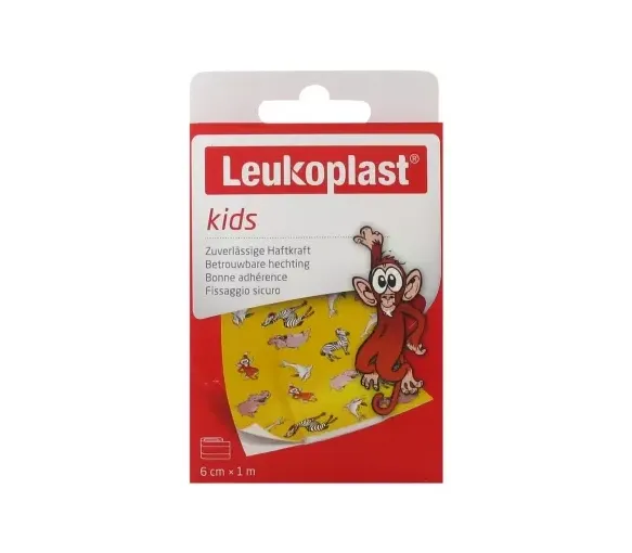 Leukoplast bande pansement kids Zoo BSN Médical - une bande 6cm x 1m