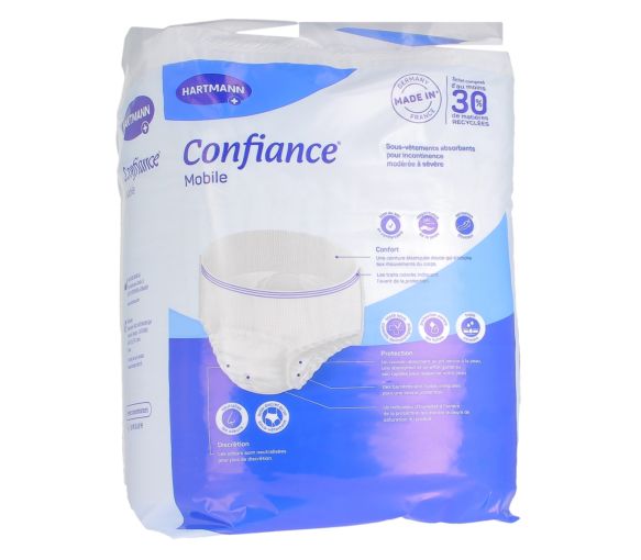 Slip absorption 8 jetable Confiance mobile taille L - 14 sous-vêtements absorbants