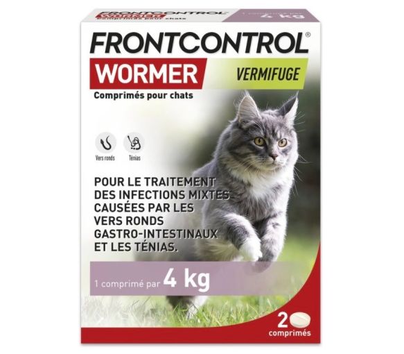 Frontcontrol wormer chas vermifuge - boite de 2 comprimés