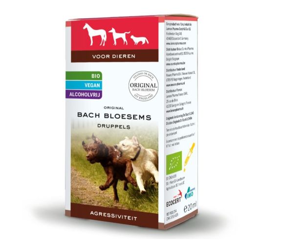 Fleurs de bach pour animaux agressivité Lemon pharma - flacon-pipette de 20ml