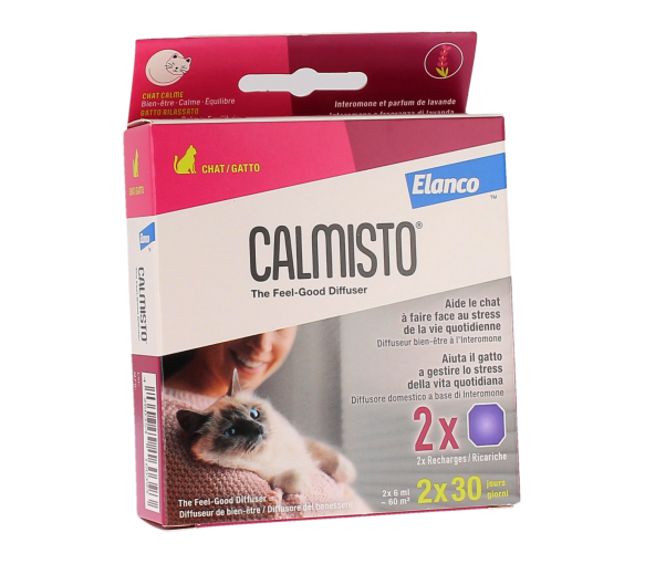 Calmisto diffuseur de bien être pour chat Elanco - 2 recharges de 6ml - image 1