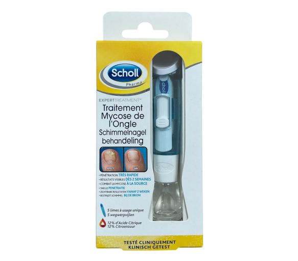 Solution mycoses des ongles Scholl - flacon de 3,8 ml + 5 limes jetables - image 1