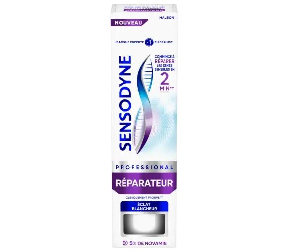 Dentifrice Professional Réparateur éclat blancheur Sensodyne - tube de 75ml - image 1