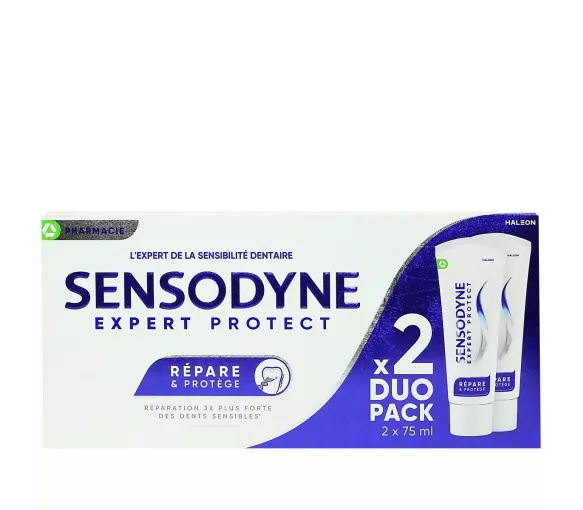Expert Protect dentifrice répare et protège Sensodyne - 2 tubes de 75ml