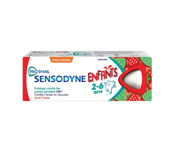 Pro-Email Dentifrice kids avec fluor goût fraise 0-6 ans Sensodyne - tube de 50ml