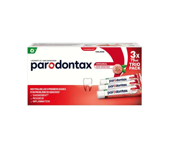 Dentifrice original soin des gencives Parodontax - lot de 3 tubes de 75ml
