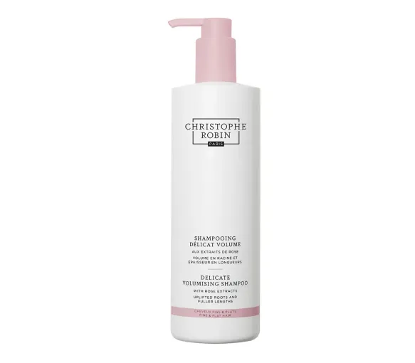 Shampoing volume délicat aux extraits de rose Christophe Robin - flacon-pompe de 500ml