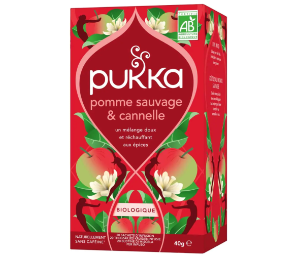 Pomme sauvage & cannelle Pukka - boite de 20 sachets