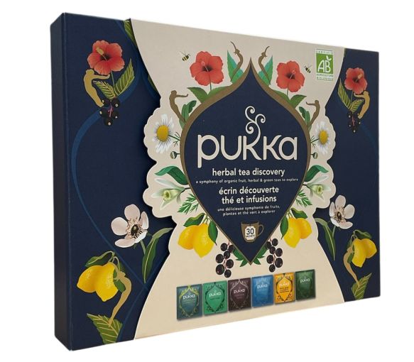 Coffret écrin découverte thé et infusion bio Pukka - coffret de 30 sachets - image 1