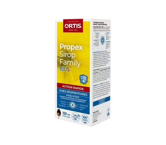 Propex sirop family kids voies respiratoires Ortis - flacon de 150ml