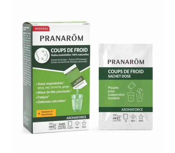 Aromaforce coups de froids Pranarom - boîte de 9 sachets