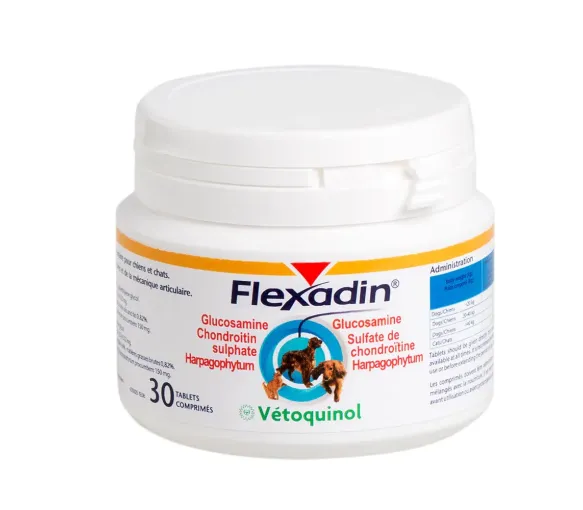 Flexadin Arthrose chien et chat Vetoquinol - pot de 30 comprimés