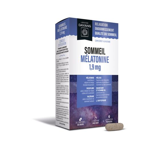 Sommeil mélatonine 1,9 mg Dayang - boîte de 30 comprimés