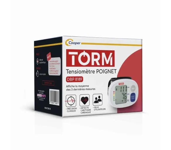 TORM Tensiomètre électronique au poignet  DBP 8189 Cooper - 1 tensiomètre - image 1