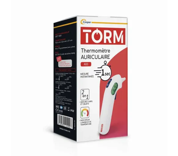Thermomètre auriculaire A03 2en1 Torm Cooper - un thermomètre - image 1