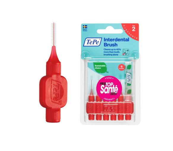 Brossettes interdentaires originales rouge taille 2 (0.5mm) TePe - image 1