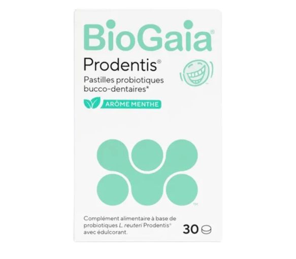 Prodentis Probiotiques bucco-dentaires arôme menthe BioGaia - pot de 30 pastilles - image 1