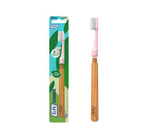 Brosse à dents Choice TePe - boîte de 1 brosse à dents + 3 têtes interchangeables - image 1