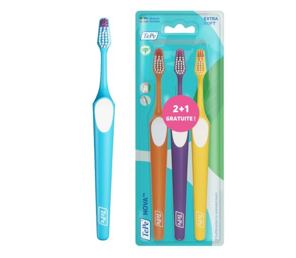 Brosse à dents Nova extra souple TePe - 3 brosses à dents - image 1