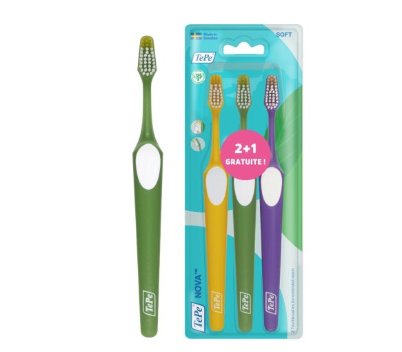 Brosse à dents Nova souple TePe - 3 brosses à dents - image 1