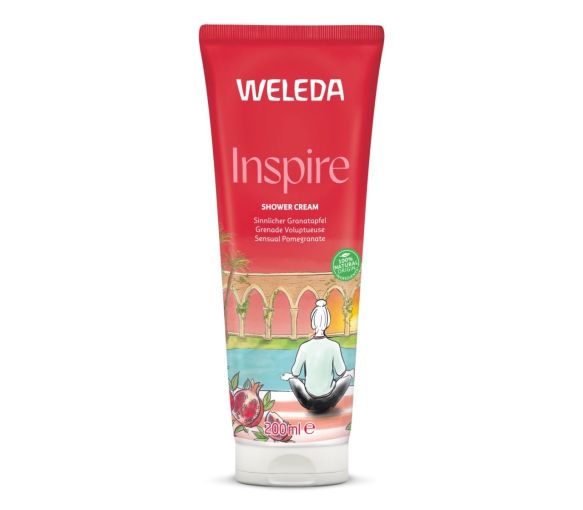 Crème de douche Inspire Grenade voluptueuse Weleda - tube de 200ml