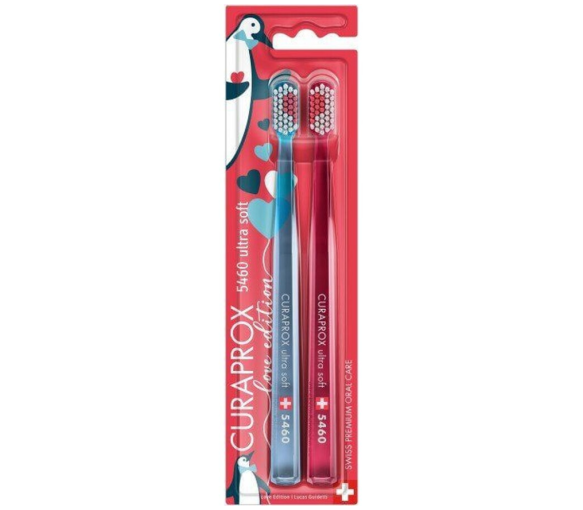Brosse à dents cs 5460 ultra soft love édition Curaprox - lot de 2 brosses à dents - image 1