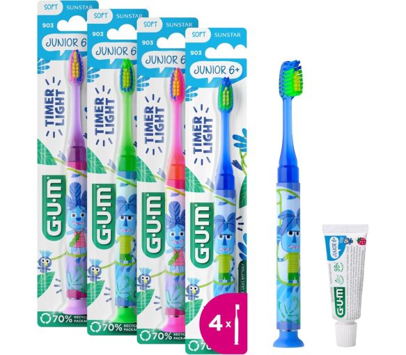 Sunstar brosse à dents junior 6+ soft Gum - une brosse à dents