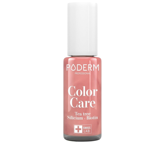 Vernis color care tea tree rose brillant Poderm - flacon de 8ml - image 1