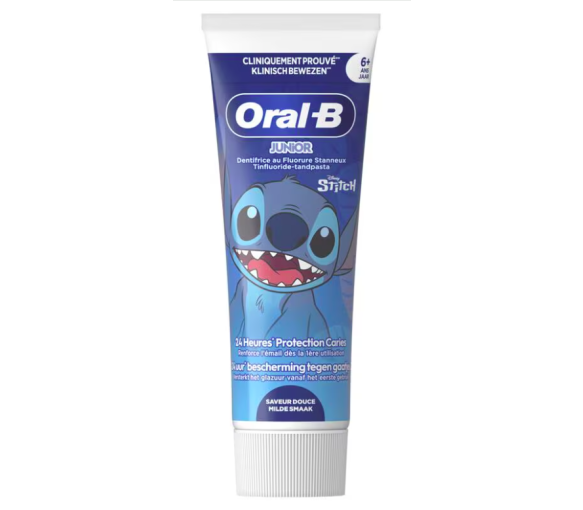 Dentifrice junior protection caries Stitch dès 6 ans Oral-B - tube de 75ml