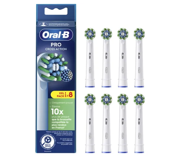 Pro cross action brossettes brosse à dents électrique Oral-B - 8 brossettes - image 1