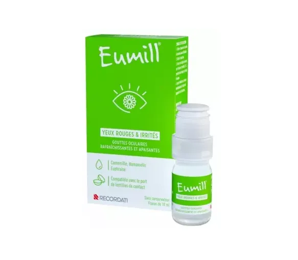 Gouttes yeux rouges et irrités Eumill - flacon de 10ml