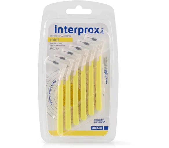 Brossettes interdentaires mini interprox plus jaune Crinex - lot de 6 brossettes - image 1