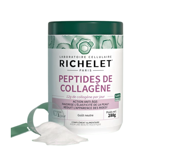 Peptides de collagène en poudre Richelet - pot de 288g