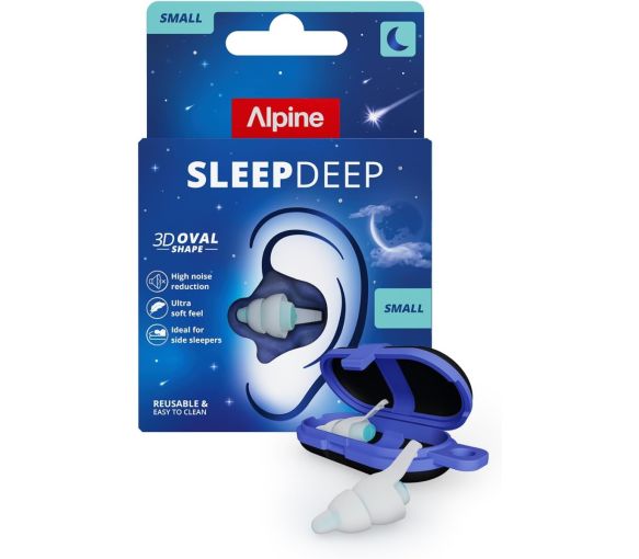 Sleep Deep bouchons d'oreille small Alpine - une paire + une boite de transport