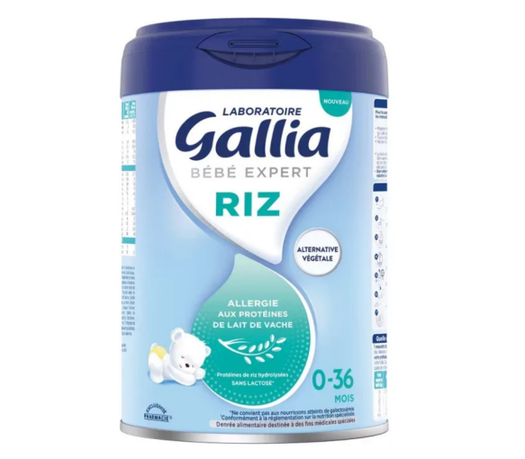 Bébé expert Riz Lait en poudre 0-36 mois Gallia - pot de 800g