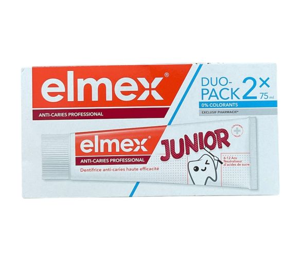 Dentifrice anti-caries professional junior 6-12 ans Elmex - lot de 2 tubes de 75ml - image 1