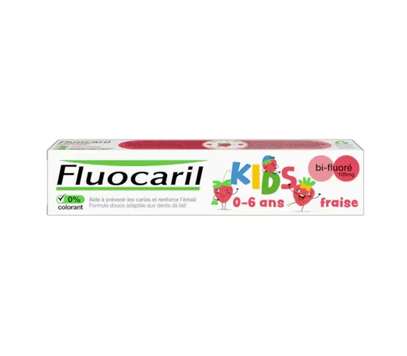 Dentifrice kids 0-6 ans arôme fraise Fluocaril - tube de 75ml