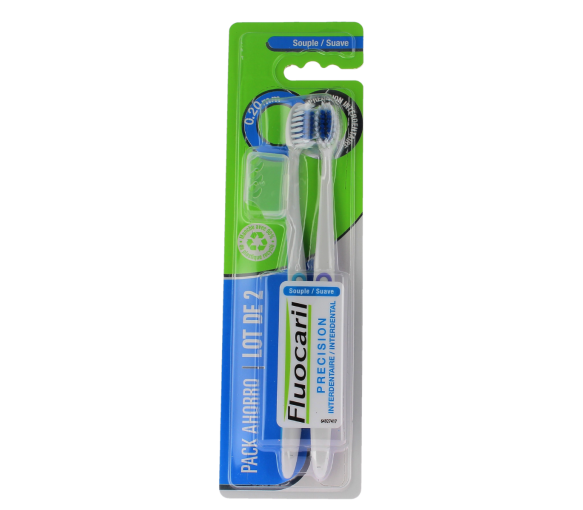 Brosses à dents precision interdentaire souple Fluocaril - lot de 2 brosses à dents - image 1