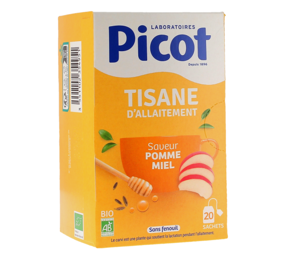 Tisane d'allaitement saveur pomme miel Picot - boite de 20 sachets - image 1