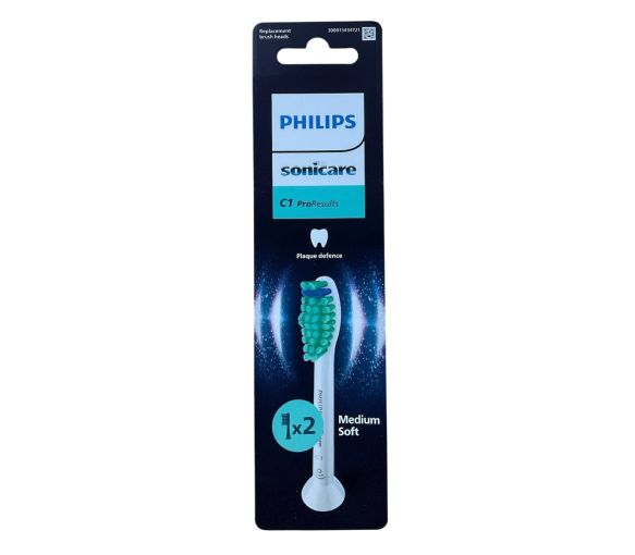 Têtes de brosse médium soft C1 ProResults Sonicare Philips - lot de 2 têtes de brosse - image 1